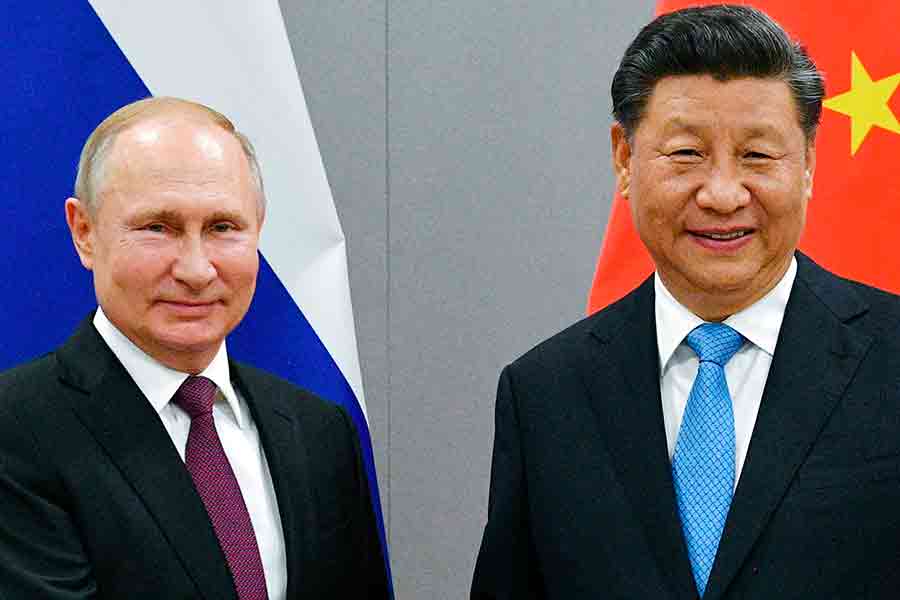 Vladimir Putin och Xi Jinping.