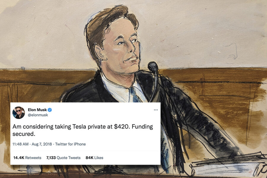 Musk ställs inför rätta efter tweet om utköp av Tesla - Tesla Musk Compensation Lawsuit