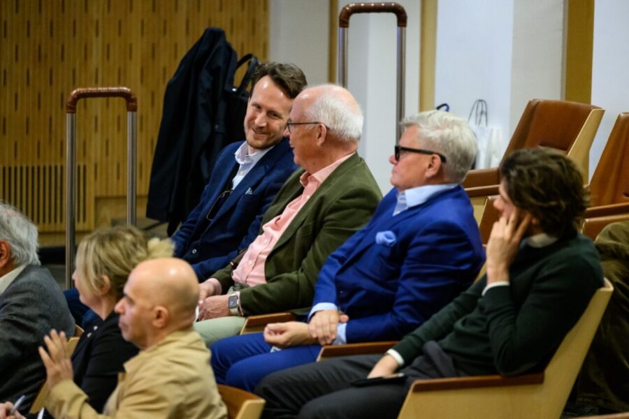 Ted Fjällman, VD för Flerie, på en investerarpanel tillsammans med Lincs Bengt Julander.