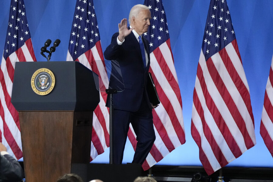 Amerikanska storbanken: Demokraterna har större chans att vinna efter Bidens avhopp - Biden NATO Summit