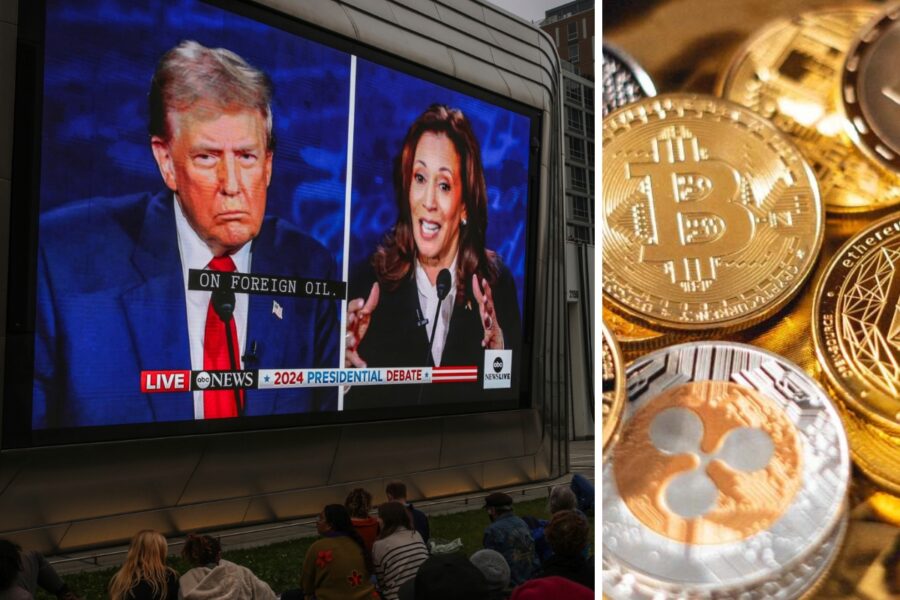 Amerikanska kryptoaktier tappar efter presidentdebatten - debatt_krypto