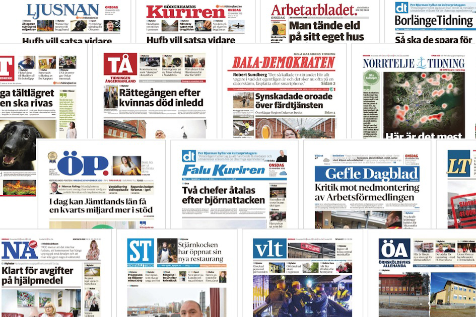 NWT Media och Bonnier News Local köper in sig i varandra